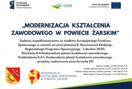Szkolenia w ramach projektu Modernizacja kształcenia zawodowego w Powiecie Żarsk...